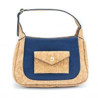 Malá korková kabelka - Obálka, tmavě modrá