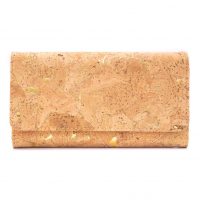 Dámská korková peněženka - Natural se zlatými prvky