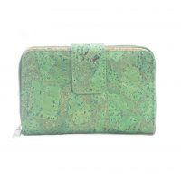 Dámská korková peněženka s RFID ochranou - Zelená