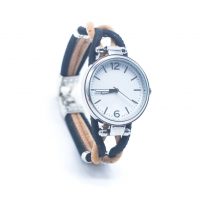 Dámské korkové hodinky eco-friendly - Sofia, černé