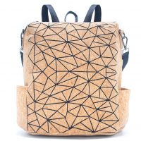 2v1 Korkový batoh a kabelka - Geometrické tvary