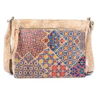 Korková kabelka přes rameno - Patchwork