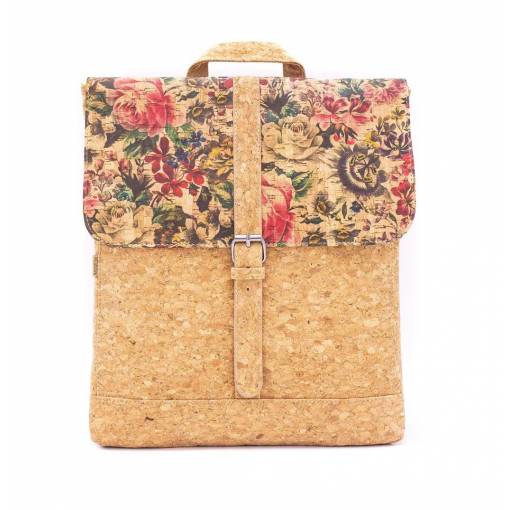 Foto - Korkový batoh s přihrádkou na laptop - Růže