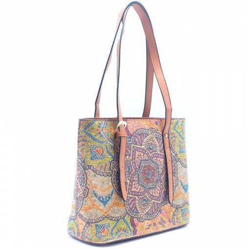 Foto - Korková kabelka s mandalou - barevná