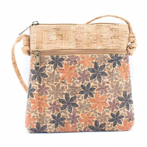 Foto - Malá korková kabelka přes rameno - květy