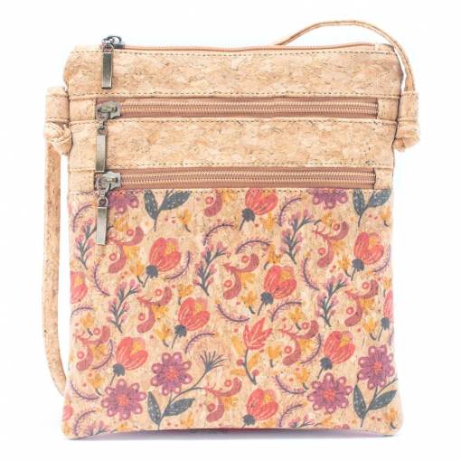 Foto - Malá korková kabelka přes rameno - květiny