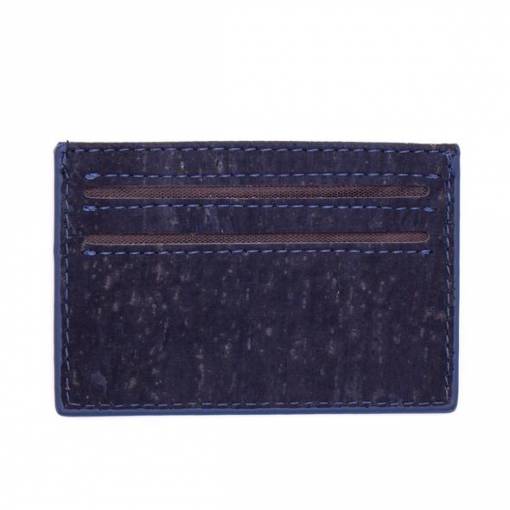 Foto - Korková peněženka, pouzdro na karty - Tmavě modrá