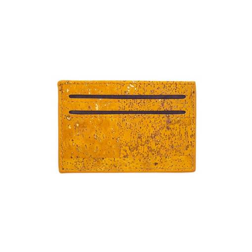 Foto - Korková peněženka, pouzdro na karty - Žlutá
